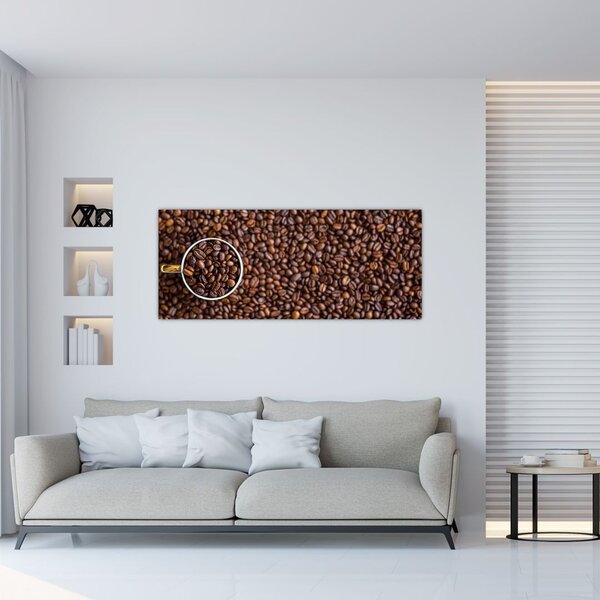 Tablou - boabe de cafea (120x50 cm)