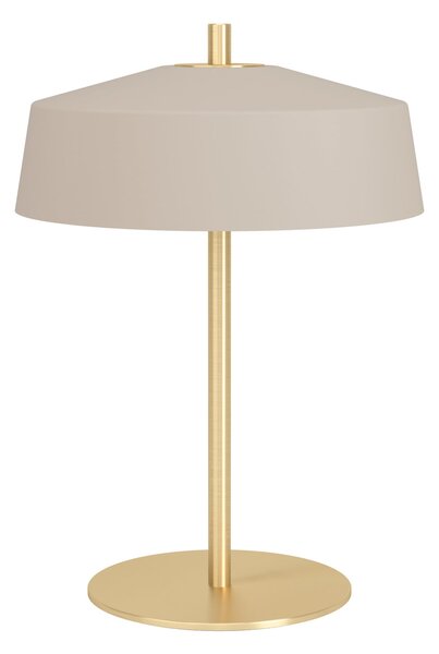 EGLO Lampa de masă Valdiola, nisip/alamă, metal, Bej, Camera de zi / sufragerie, Metal