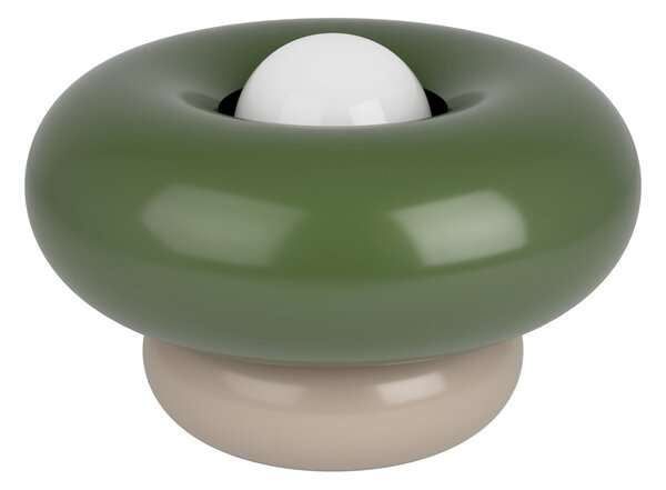 EGLO Lampă de masă Torchiarolo, verde/bej, metal, E27, Verde, Camera de zi / sufragerie, Metal, Modern
