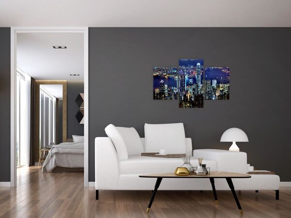 Tablou orașului nocturn (90x60 cm)