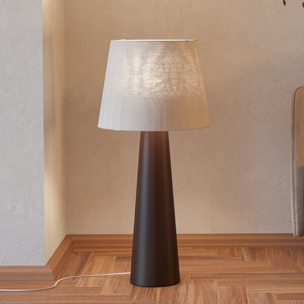 EGLO Lampadar Patemisco, maro/natur, oțel, țesătură, înălțime 90 cm, Maro / Rugină, Camera de zi / sufragerie, Metal