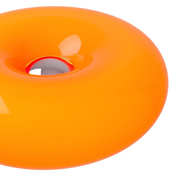 EGLO Lampa de birou cu LED Basile, portocalie, sticlă, 2.700 K, reglabil, Portocaliu, Camera de zi / sufragerie, Sticlă, Modern