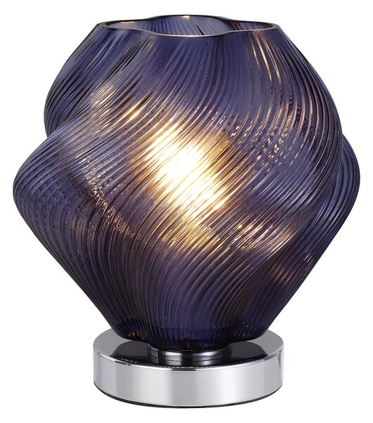 EGLO Lampa de masă Meliciano, albastră, din sticlă, înălțime 23 cm, E27, Albastru, Camera de zi / sufragerie, Sticlă