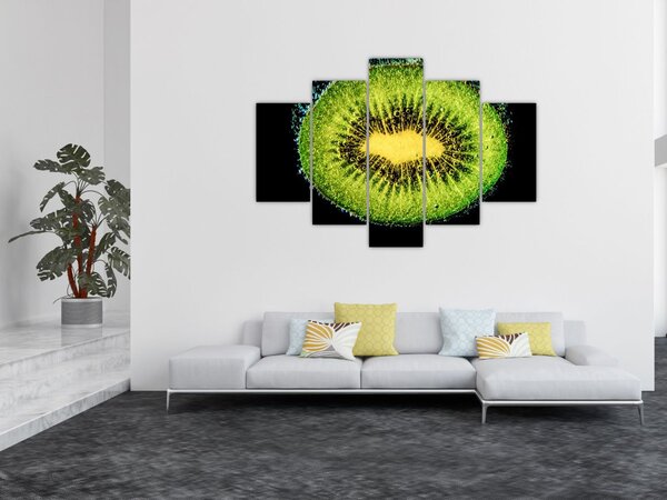 Tablou - detailu cu kiwi în apă (150x105 cm)