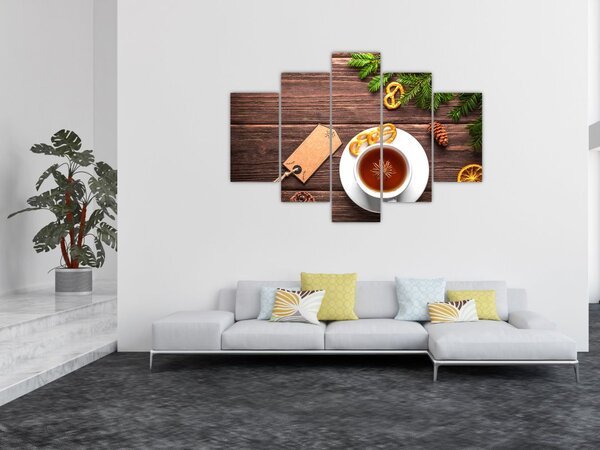 Tablou - ceașca cu decorații (150x105 cm)
