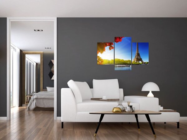 Tablou - toamna la Paris (90x60 cm)