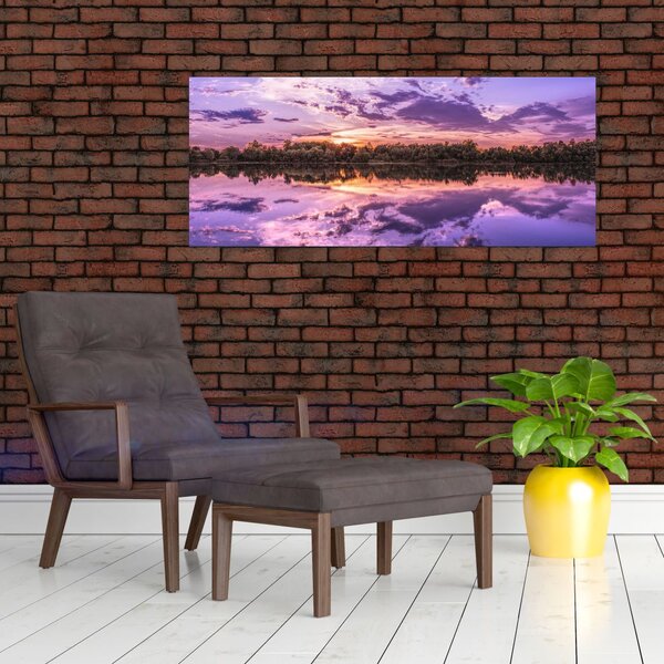 Tablou cu cerul violet (120x50 cm)