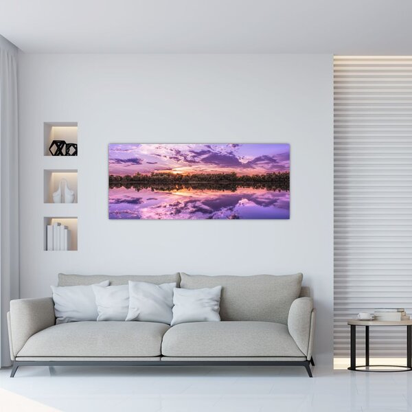 Tablou cu cerul violet (120x50 cm)