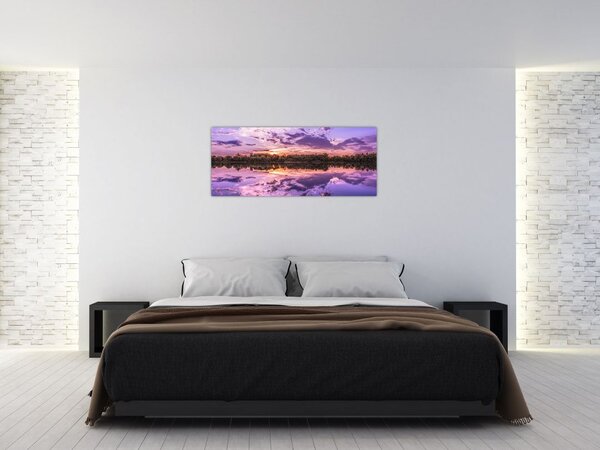 Tablou cu cerul violet (120x50 cm)