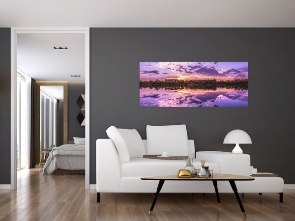 Tablou cu cerul violet (120x50 cm)