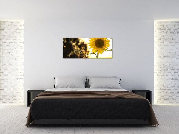Tablou cu floarea soarelui (120x50 cm)
