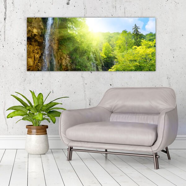 Tablou - cascadele în djunglă (120x50 cm)