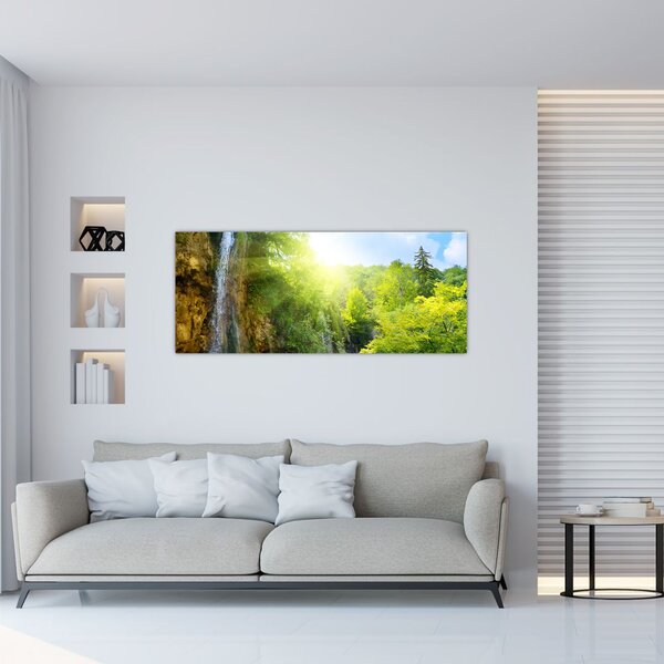 Tablou - cascadele în djunglă (120x50 cm)