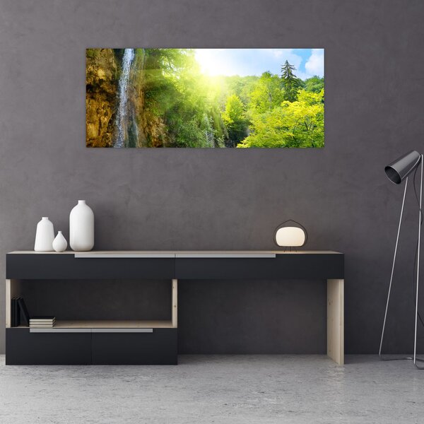 Tablou - cascadele în djunglă (120x50 cm)