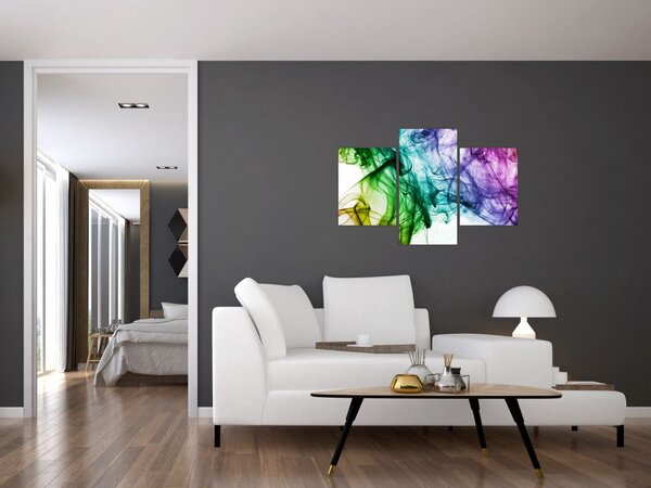 Tablou - fum colorat (90x60 cm)