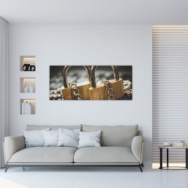 Tablou cu două cetăți (120x50 cm)