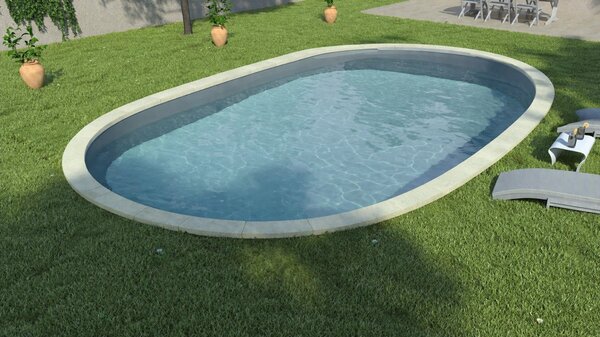Piscina otel Ardesia Light 700x350x150 cm