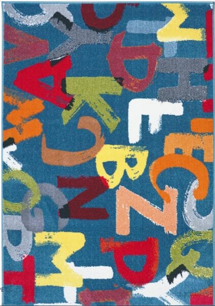 Covor Camera Copil, Model Litere 11343 140, Multicolor Multicolor, Dreptunghi, 120x170