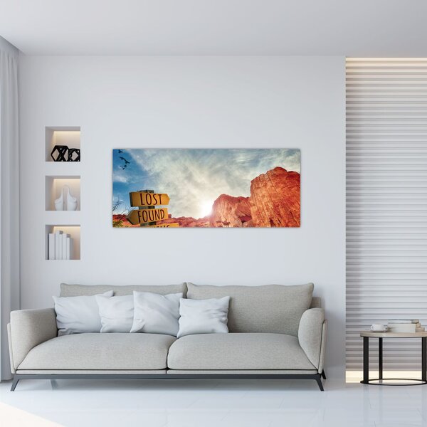 Tablou unui indicator cu inscripție (120x50 cm)