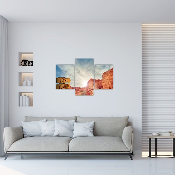 Tablou unui indicator cu inscripție (90x60 cm)