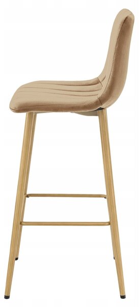 Scaun de bar POZZA VELVET, maro deschis