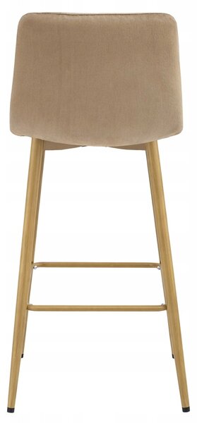 Scaun de bar POZZA VELVET, maro deschis