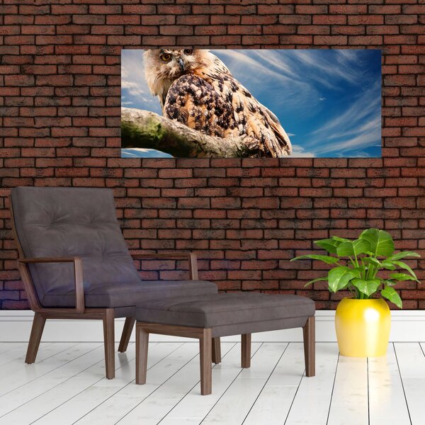 Tablou cu bufnița (120x50 cm)