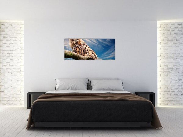Tablou cu bufnița (120x50 cm)