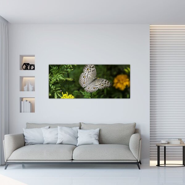 Tablou - fluture alb (120x50 cm)