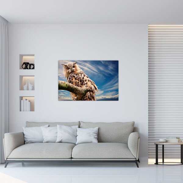 Tablou cu bufnița (90x60 cm)