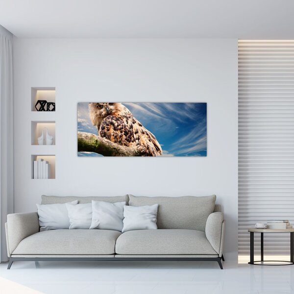 Tablou cu bufnița (120x50 cm)
