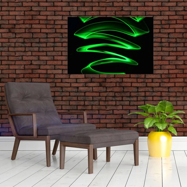Tablou - valuri neon (90x60 cm)