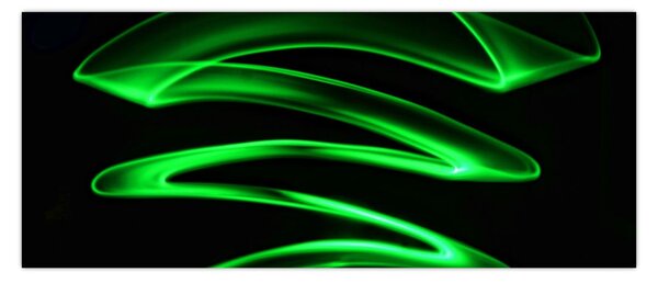 Tablou - valuri neon (120x50 cm)
