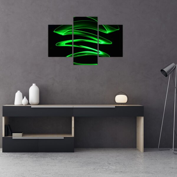Tablou - valuri neon (90x60 cm)