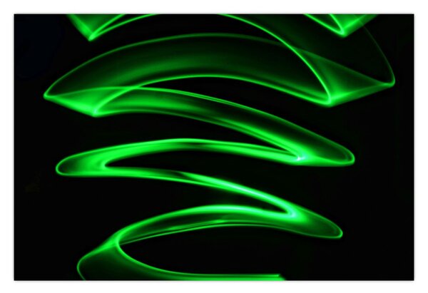 Tablou - valuri neon (90x60 cm)