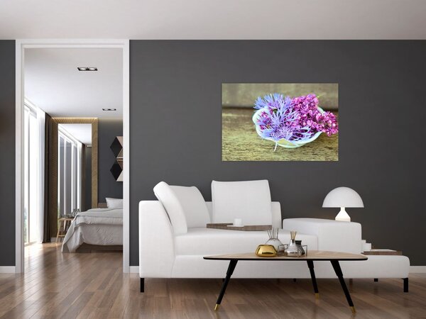 Tablou cu decorațiune din lavanda (90x60 cm)
