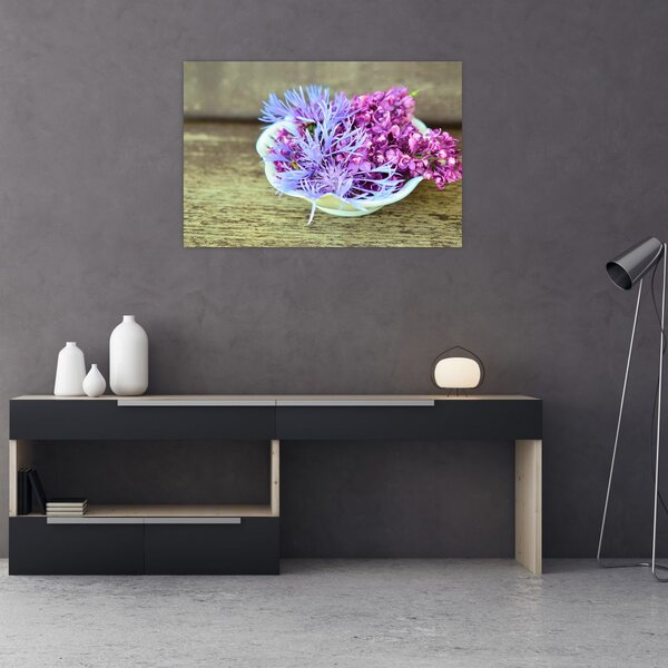 Tablou cu decorațiune din lavanda (90x60 cm)