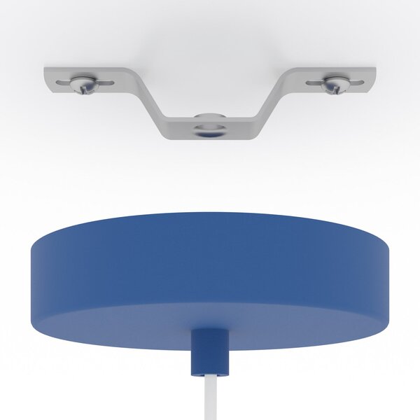 EGLO Lampă suspendată Berardelli, roz/albastru, Ø 23 cm, sticlă, E27, reglabil, Roz / Rosé, Camera de zi / sufragerie, Sticlă, Modern