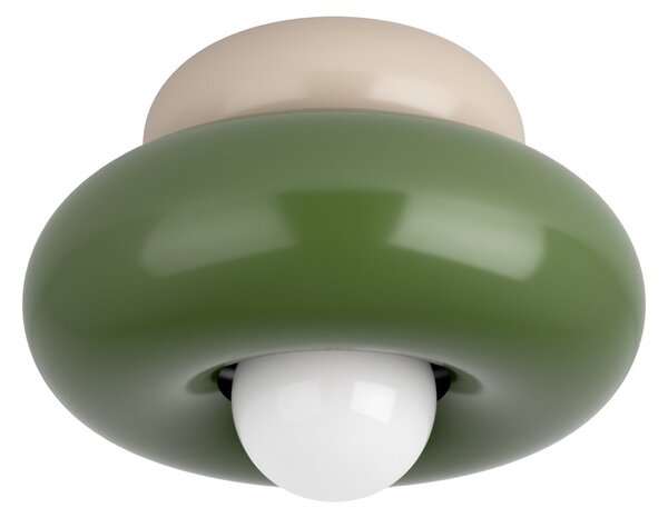 EGLO Plafonieră Torchiarolo, verde/bej, metal, E27, reglabil, Verde, Camera de zi / sufragerie, Metal, Modern