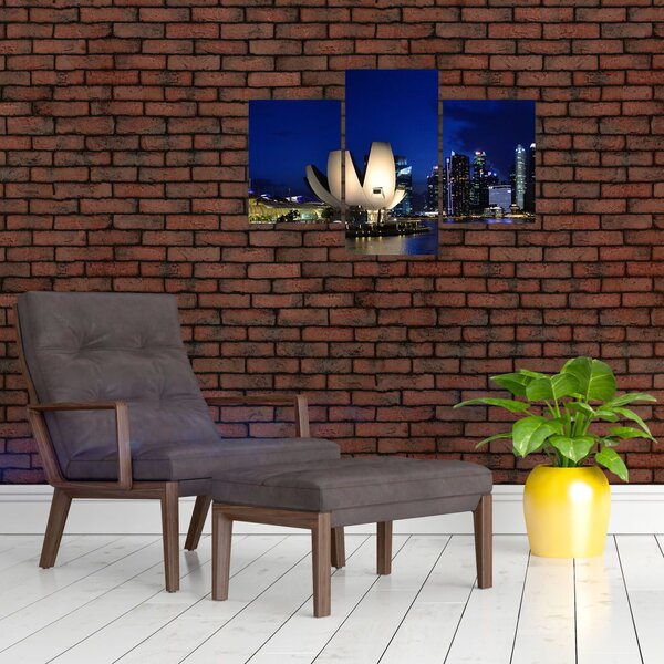 Tablou Singapore nocturn (90x60 cm)