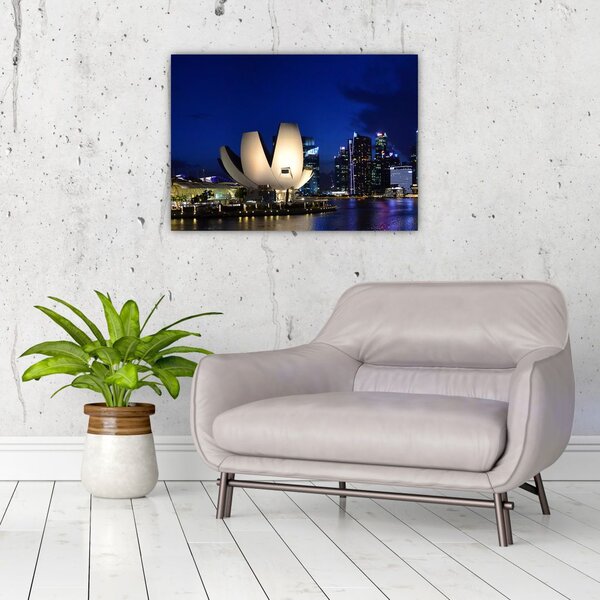 Tablou Singapore nocturn (70x50 cm)