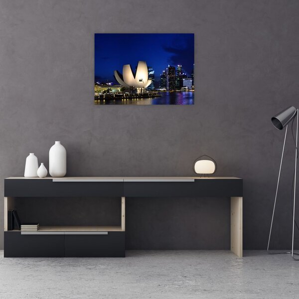 Tablou Singapore nocturn (70x50 cm)