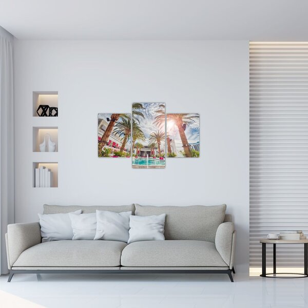 Tablou - palmier cu bazin (90x60 cm)