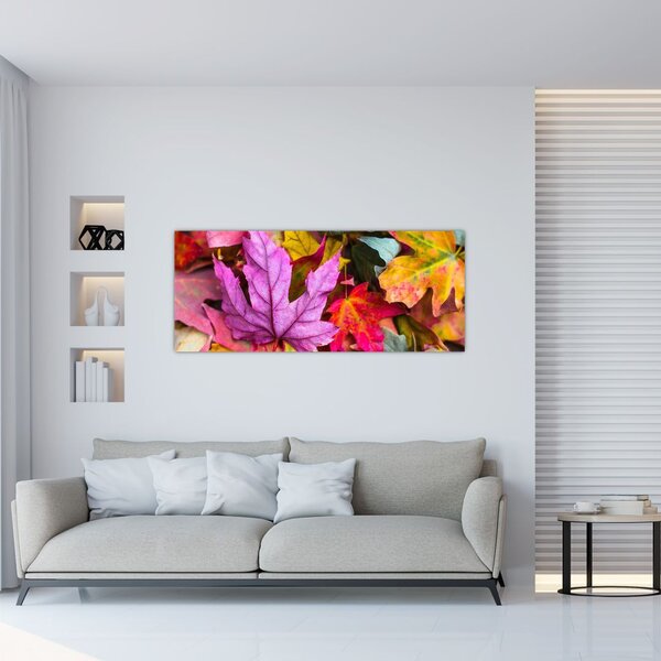Tablou - frunze de toamnă (120x50 cm)
