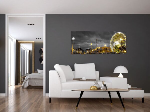 Tablou carusel în amurg (120x50 cm)