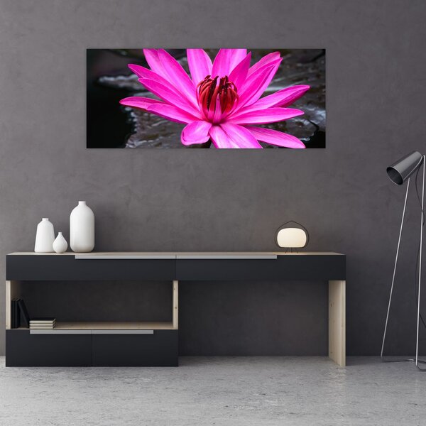 Tablou - floarea roz (120x50 cm)