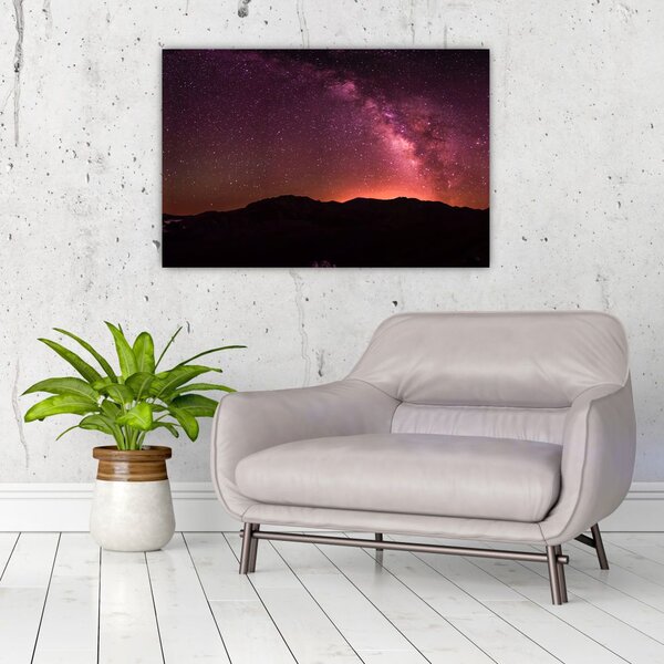 Tablou calea lactee roz (90x60 cm)