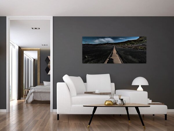 Tablou drumul de lemn în amurg (120x50 cm)