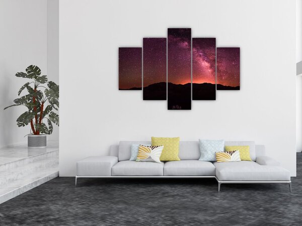 Tablou calea lactee roz (150x105 cm)