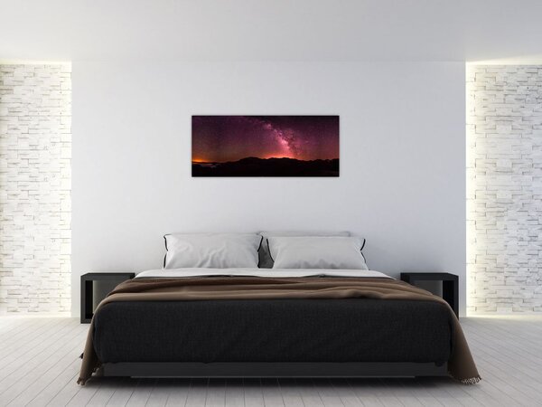 Tablou calea lactee roz (120x50 cm)